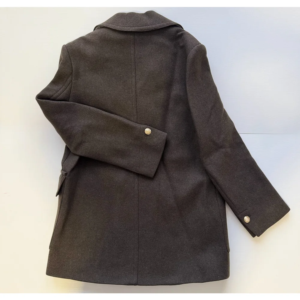 Zara Wool Blend Coat Size S - Picture 7 of 8